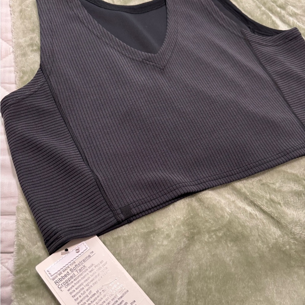 lululemon athletica Black Ribbed Tank Top